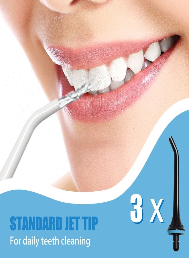 Pinkind 3 Pack Water Flosser Replacement Tips for Oralfree, Nicwell, Nicefeel, COSLUS, Oral Irrigator Jet Tip Nozzel fits for Mospro, Zerhunt Water Flosser, Black - Image 4