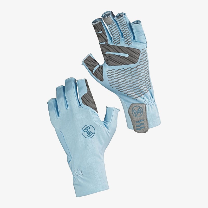 Aqua+ Gloves, UPF 50 Sun Protection, Lightweight, for Outdoor Activities, Key West Sky, M