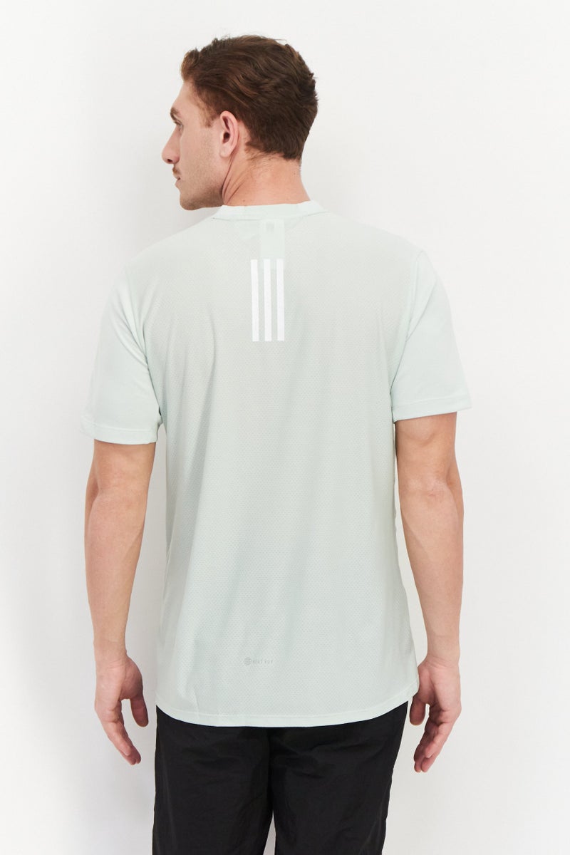 Adidas Men Sportswear Fit Short Sleeve Training T-Shirt, Mint Green - Image 3