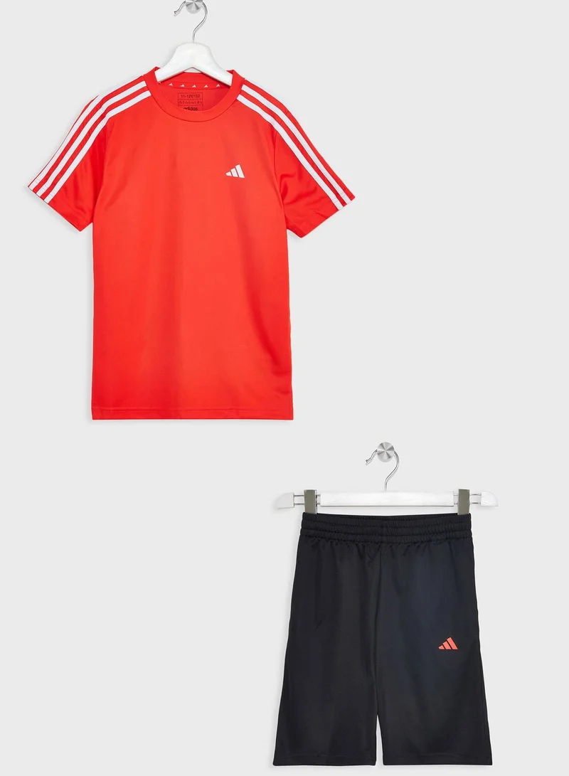 Adidas Train Essentials Aeroready 3-Stripes Regular-Fit Training Set