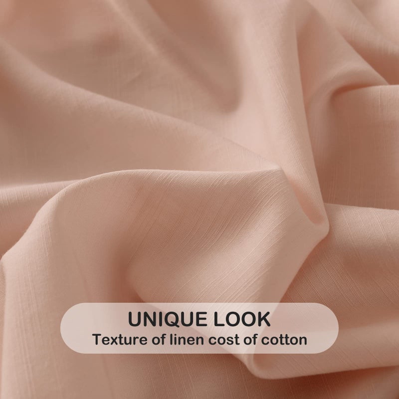 Pandatex Dusty Pink Twin XL Size 3 قطعة ورقة رايون الكتان المستمدة من صفائح مزيج من القطن الخيزر - Image 5