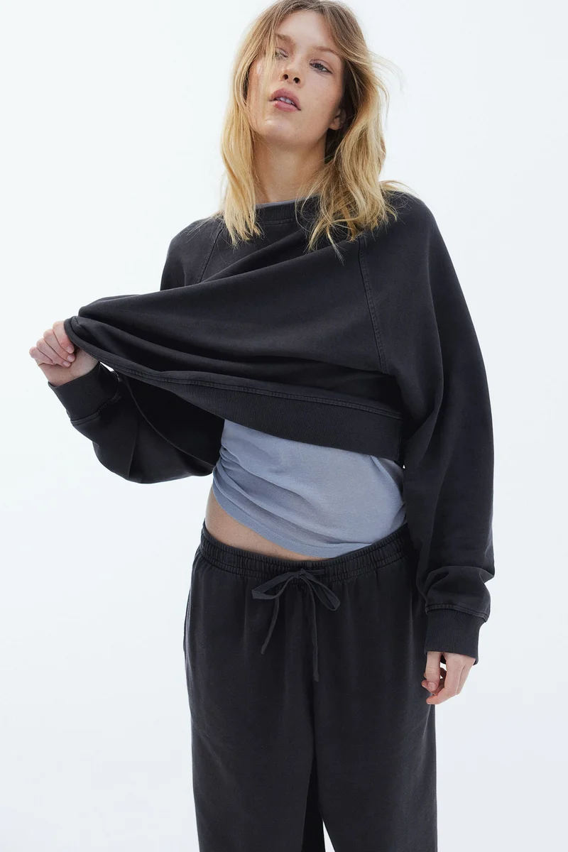 اتش اند ام سويت شيرت من القطن المغسول