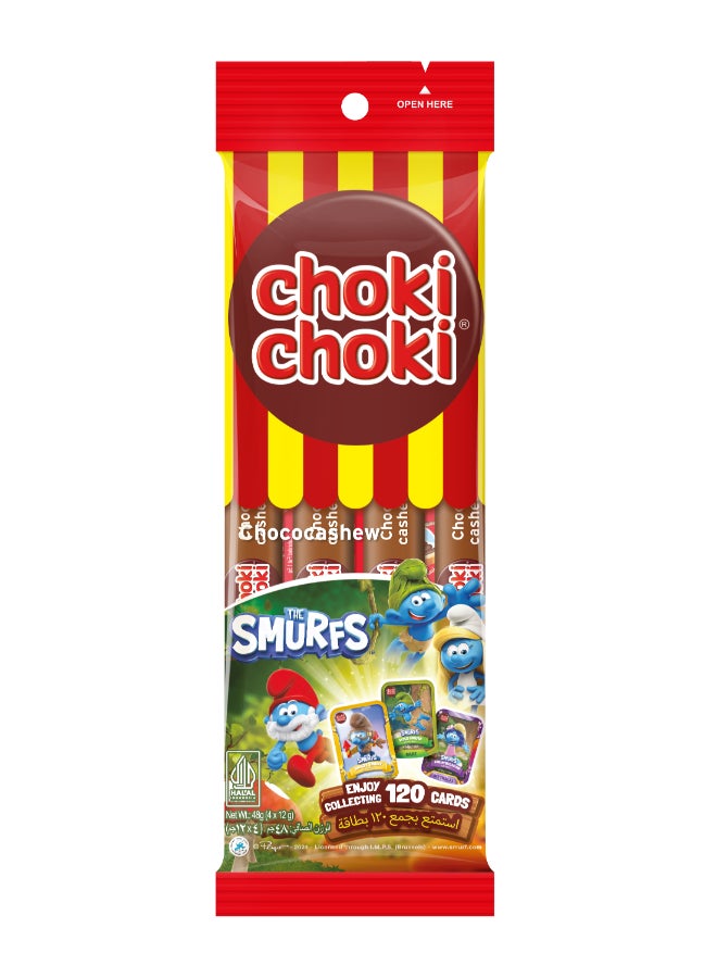 Choki Choki Chocolate Paste Sticks with Creamy Chocolate & Cashew Flavored Treat 48g Pack of 20 - Image 2