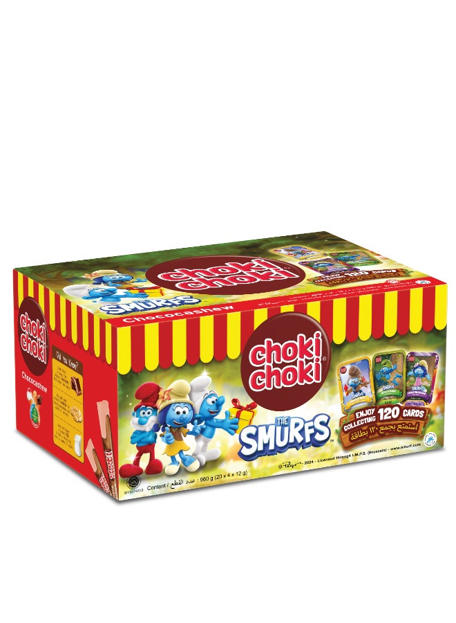 Choki Choki Chocolate Paste Sticks with Creamy Chocolate & Cashew Flavored Treat 48g Pack of 20 - Image 1
