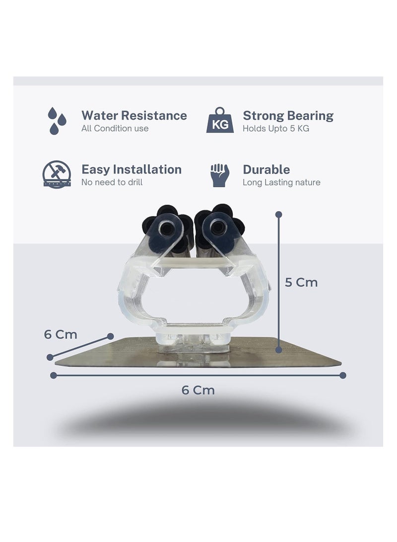 Dubkart Broom Mop Holder 4 Pack Broom Gripper Holds Self Adhesive - Image 2