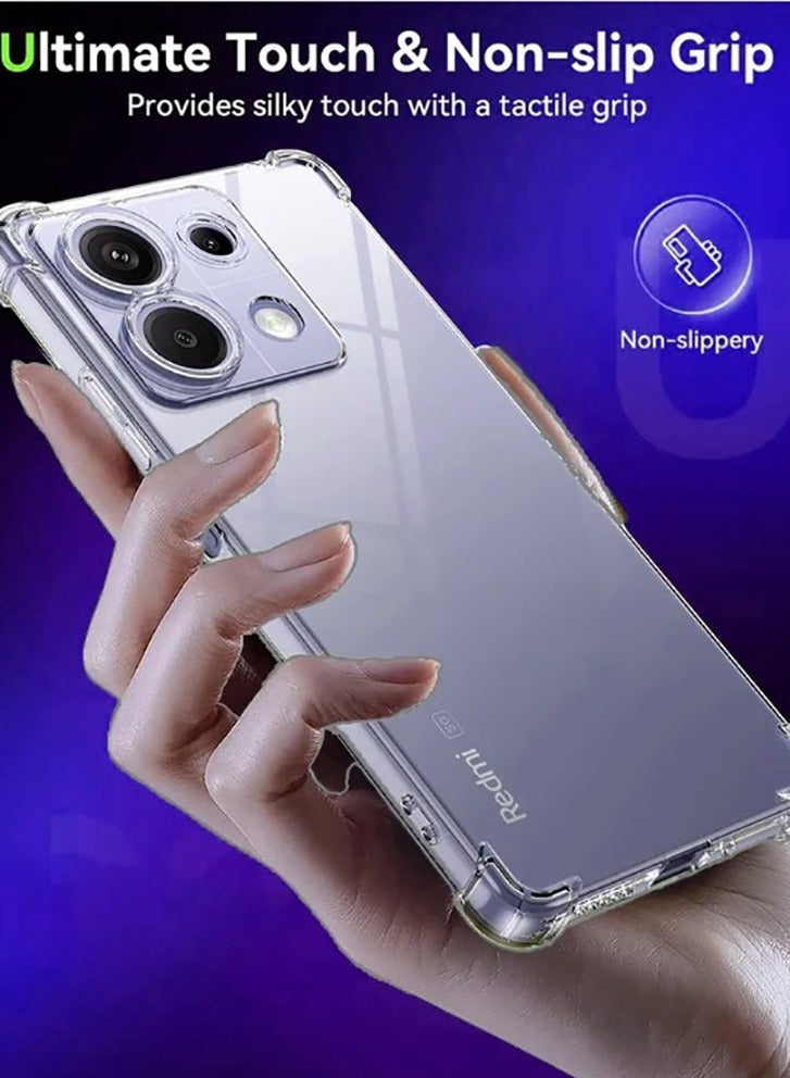 حافظة لهاتف Redmi Note 12 5G، حافظة شفافة مرنة ناعمة من TPU، غطاء واقي نحيف لهاتف Xiaomi Redmi Note 12 5G - Image 2