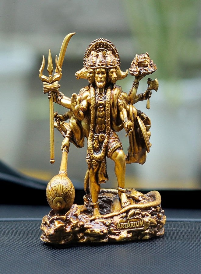 Artarium Panchmukhi Hanuman Ji تمثال واقف Hanuman Ji Idol Sclupture Bajrang Bali Idol للوحة قيادة السيارة وديكور المنزل وغرفة بوجا (Panchmukhi Hanuman واقفة 3.5 بوصة) - Image 2