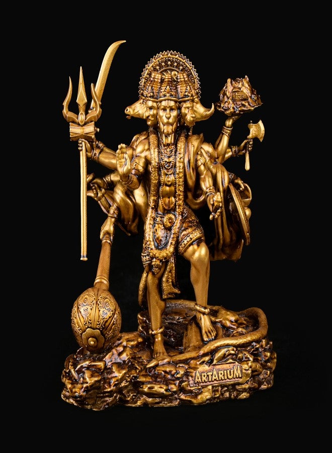Artarium Panchmukhi Hanuman Ji تمثال واقف Hanuman Ji Idol Sclupture Bajrang Bali Idol للوحة قيادة السيارة وديكور المنزل وغرفة بوجا (Panchmukhi Hanuman واقفة 3.5 بوصة) - Image 3