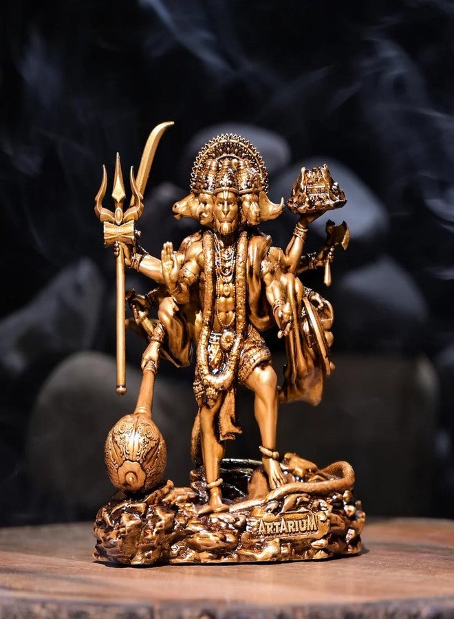 Artarium Panchmukhi Hanuman Ji تمثال واقف Hanuman Ji Idol Sclupture Bajrang Bali Idol للوحة قيادة السيارة وديكور المنزل وغرفة بوجا (Panchmukhi Hanuman واقفة 3.5 بوصة) - Image 5