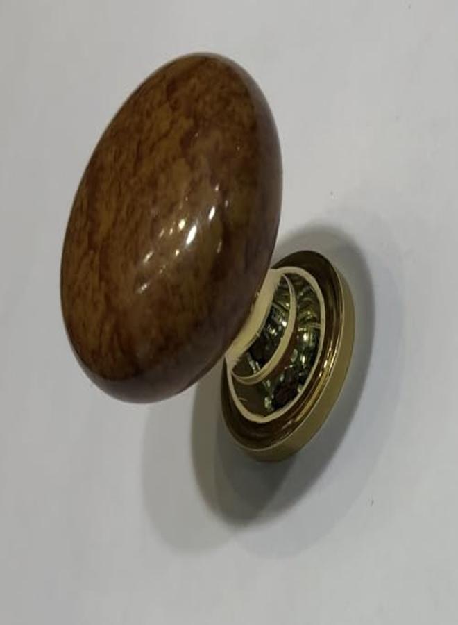 زر مقبض مطبخ وخزانة لون بني معرق فاتح في غامق في مادة النحاس صناعة تايوان زر كبير - Image 3