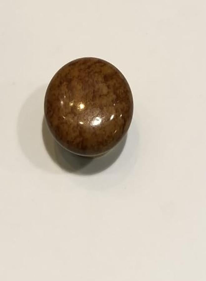 زر مقبض مطبخ وخزانة لون بني معرق فاتح في غامق في مادة النحاس صناعة تايوان زر كبير - Image 2