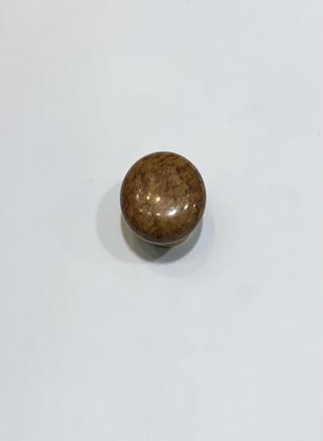 زر مقبض مطبخ وخزانة لون بني معرق فاتح في غامق في مادة النحاس صناعة تايوان زر كبير - Image 4