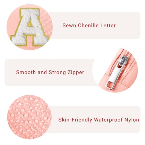 Aganmi Teen Girl Gifts Trendy Stuff Preppy Initial Travel Fanny Pack for Teenage Girls Cute Belt Bag Crossbody Bags Dorm Room Bedroom Essentials Trip Gifts Birthday Gifts for Teen Girls Pink T - Image 4