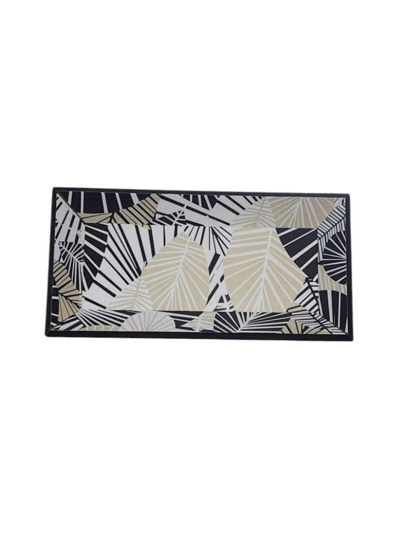 Elegant Wooden Serving Tray with Digital Leaf & Flower Print (30×15 cm) – Perfect for Serving with Style and Natural Elegance - Image 2