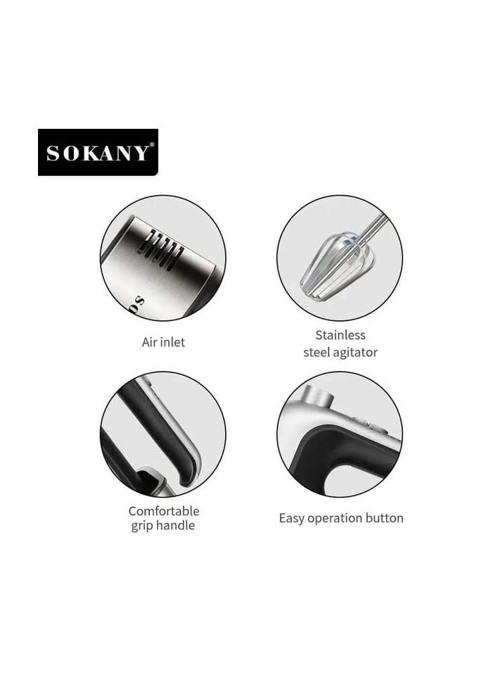 سوكاني مضرب بيض وعجان كهربائي - 5 سرعات \ 800 وات  - Image 3
