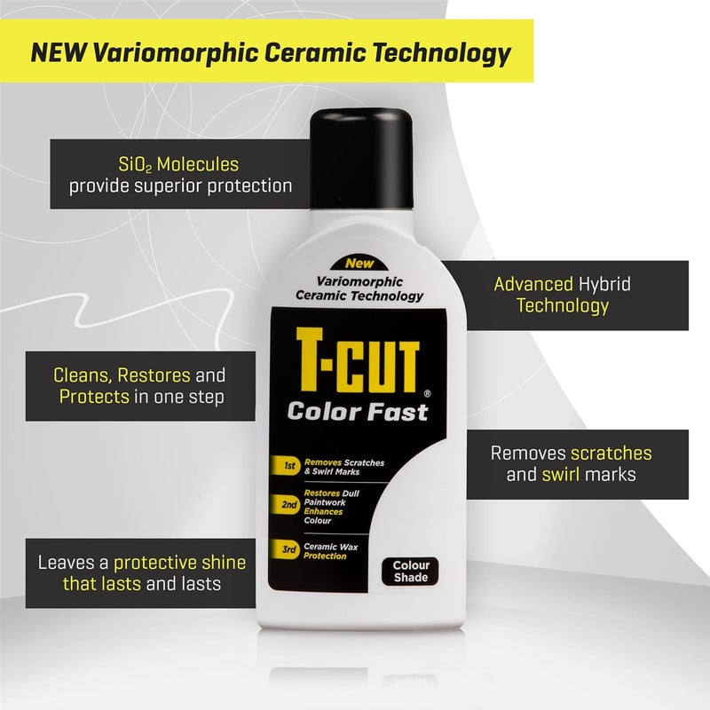 T-Cut 3 in 1 Color Fast Paintwork Restorer Car Polish - 500ml - Image 4