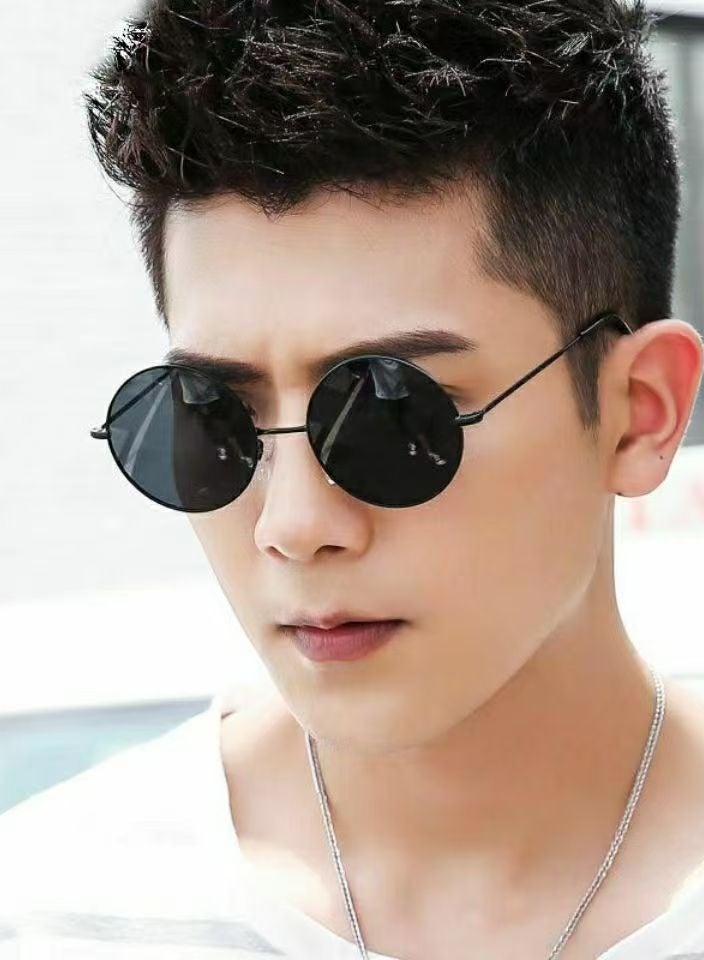 Akali Retro round anti-ultraviolet polarized sunglasses - Image 4