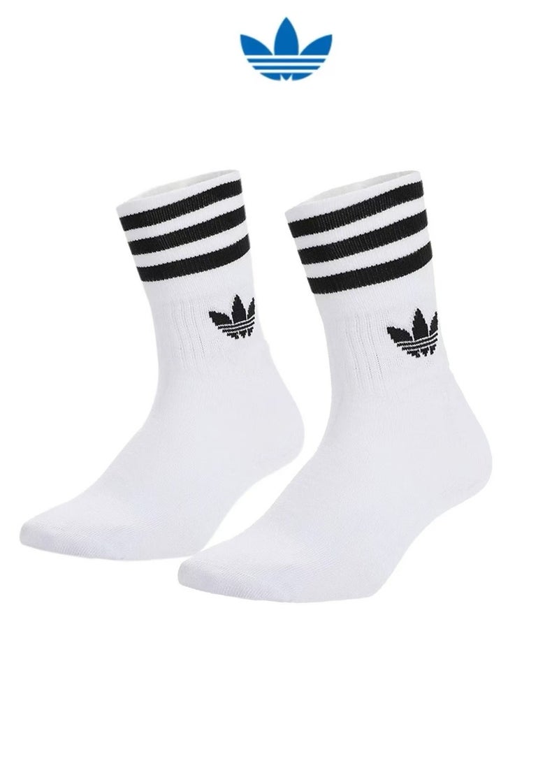 adidas Stellasport Men's and Women's Socks Set of 2 Pairs White High Quality Socks One size fits all  - Image 1
