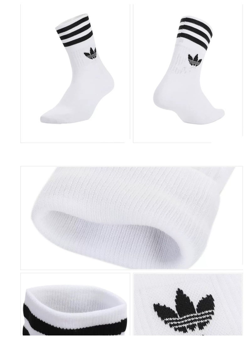 adidas Stellasport Men's and Women's Socks Set of 2 Pairs White High Quality Socks One size fits all  - Image 2