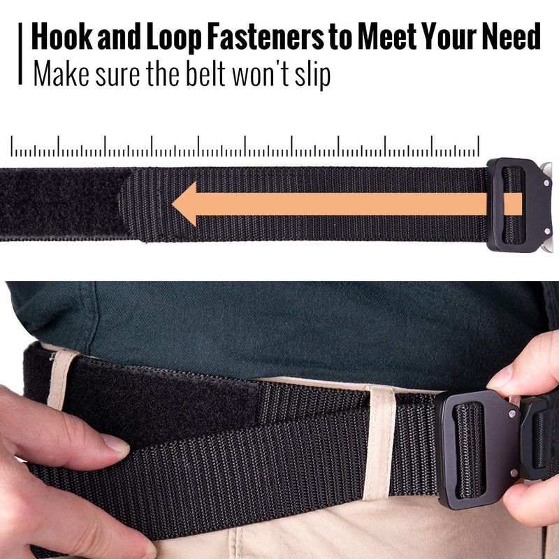 MOZETO Tactical Belts for Men 1.5" Nylon EDC CCW Gun Belt for Concealed Carry Holsters with Heavy Duty Quick Release Buckle - Image 3