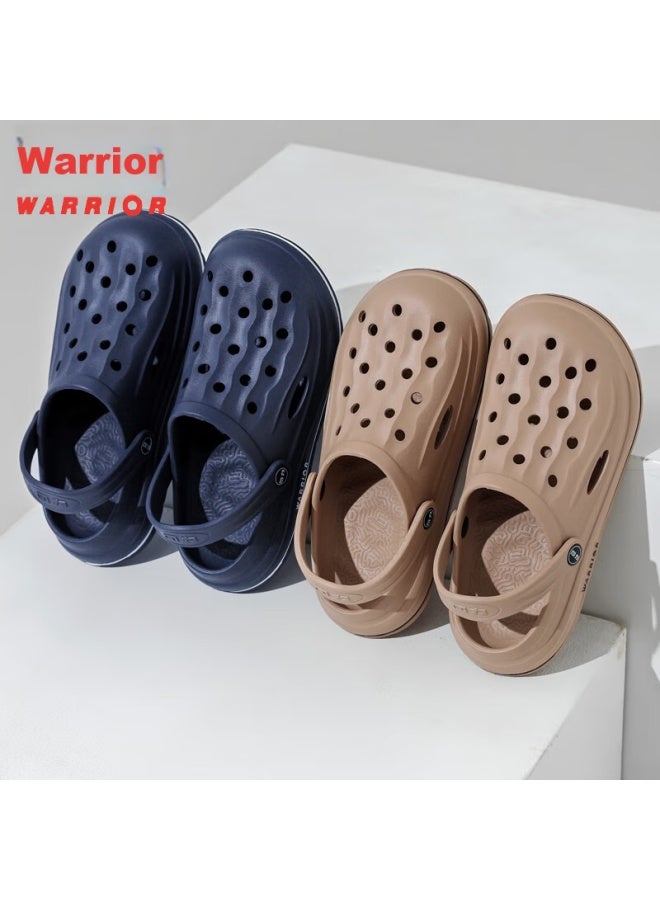 Pull Back Warrior Outdoor Perforated Shoes For Men, Non-slip Beach Sports Bathroom Outdoor Wear Sandals Hl02271 Khaki Size 40 - Image 5