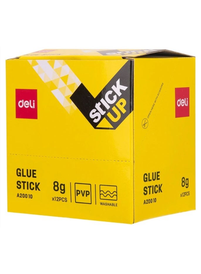 Deli غراء دلي A20010 STICK UP PVP، 8 جرام، غراء أبيض، برميل أصفر، غير سام، قابل للغسل - Image 2