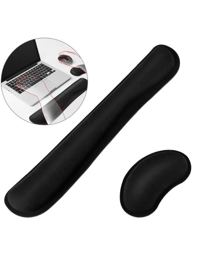 3 PCS Mouse Pad and Keyboard with Wrist Support Set Arm Rest Wrist for Computer Laptop Gaming Office Typing Pain Relief  - Image 3
