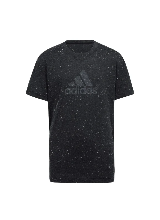 اديداس adidas G Fi Bl T Black Training T-Shirts 7-8Y