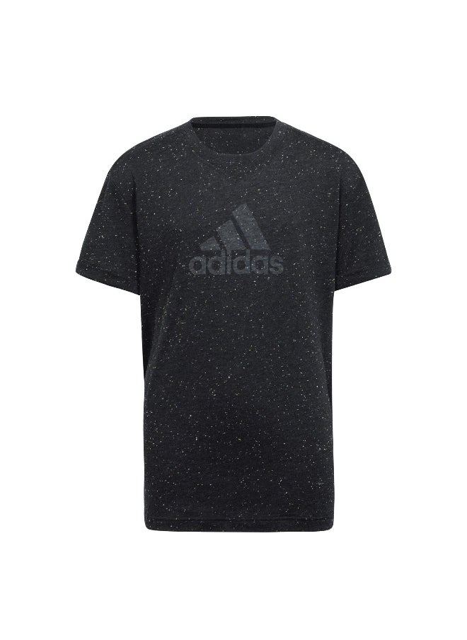 Adidas adidas G Fi Bl T Black Training T-Shirts 7-8Y  - Image 2
