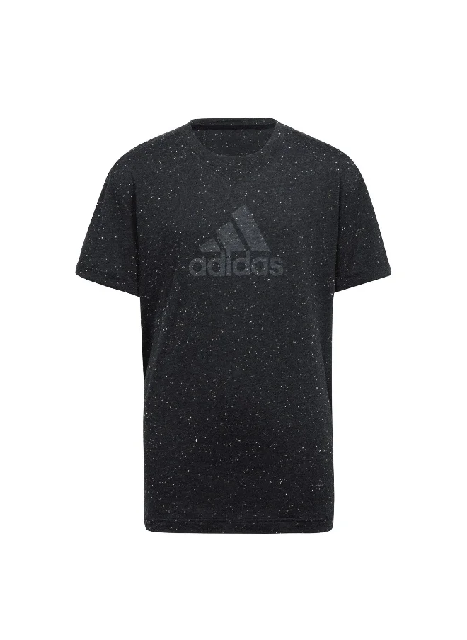 اديداس adidas G Fi Bl T Black Training T-Shirts 7-8Y