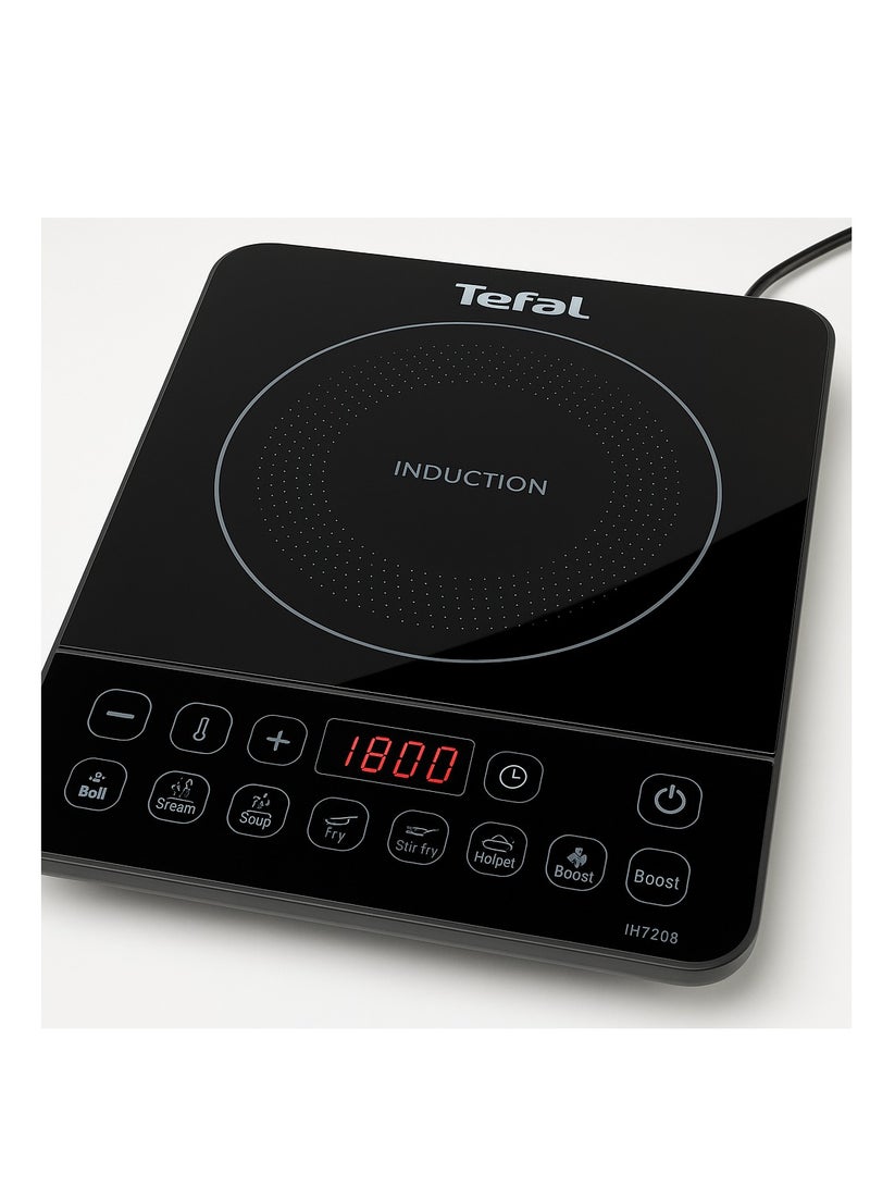 Tefal IH7208 Portable Induction Cooktop 2100W – Touch Control, 6 Cooking Modes, Timer Function IH7208 Black - Image 4