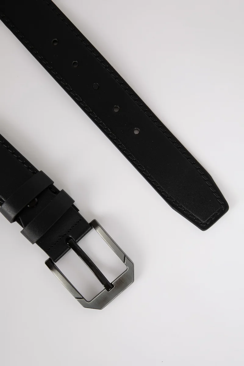 Defacto Man Faux Leather Wide Denim Belt