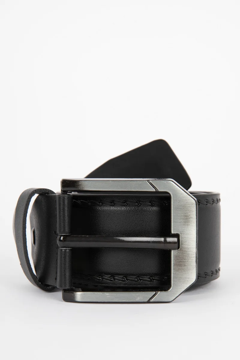 Defacto Man Faux Leather Wide Denim Belt