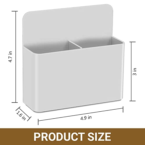 TurtleGrip Magnetic Holder (Grey, Pack of 2) Holder for Whiteboard, Magnet Pencil Cup Storage Organizer for School, Metal Cabinets Office, Home, Fridge, and Lockers. - Image 2