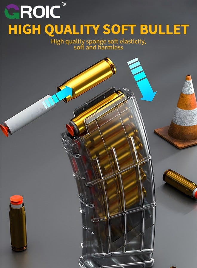 GROIC Toy Gun Soft Bullets Education Toy,Blaster Gun AK47, 16X Mirror Effect Toy Guns,DIY Toy with Rich Accessories ,Shooting Games Toys for Kids, Kids Holiday Birthday Gifts - Image 3