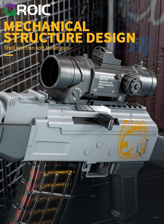 GROIC Toy Gun Soft Bullets Education Toy,Blaster Gun AK47, 16X Mirror Effect Toy Guns,DIY Toy with Rich Accessories ,Shooting Games Toys for Kids, Kids Holiday Birthday Gifts - Image 2