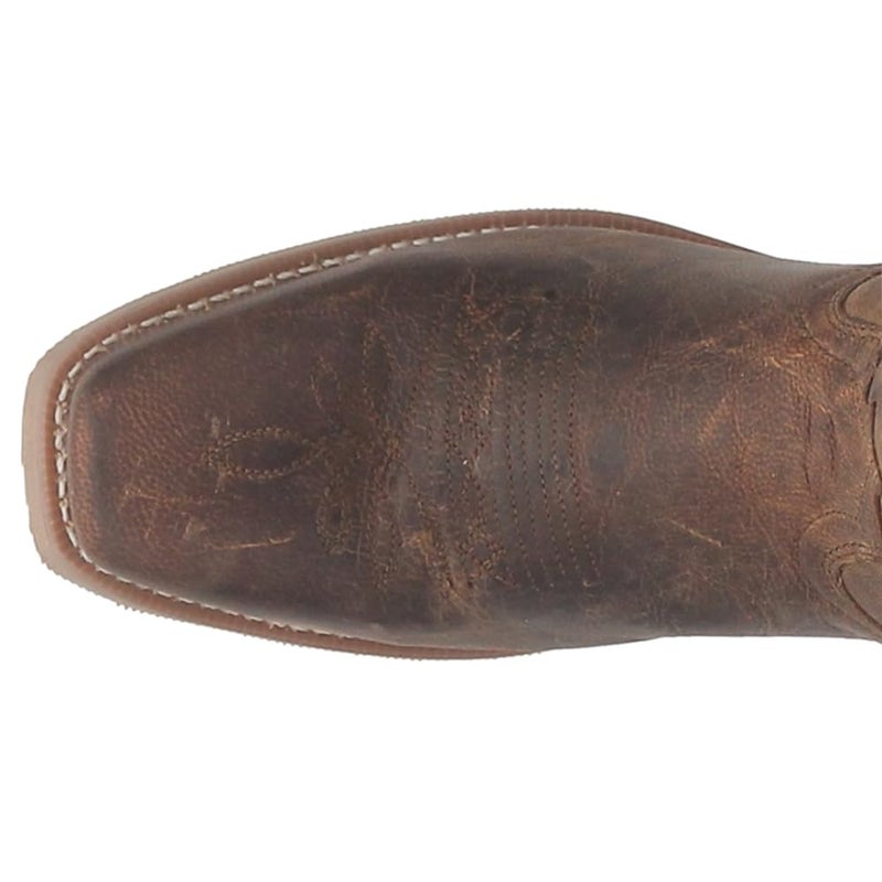 Laredo Mens Nico Embroidered Square Toe Pull On Casual Boots Mid Calf - Brown - Size 10.5 D - Image 4