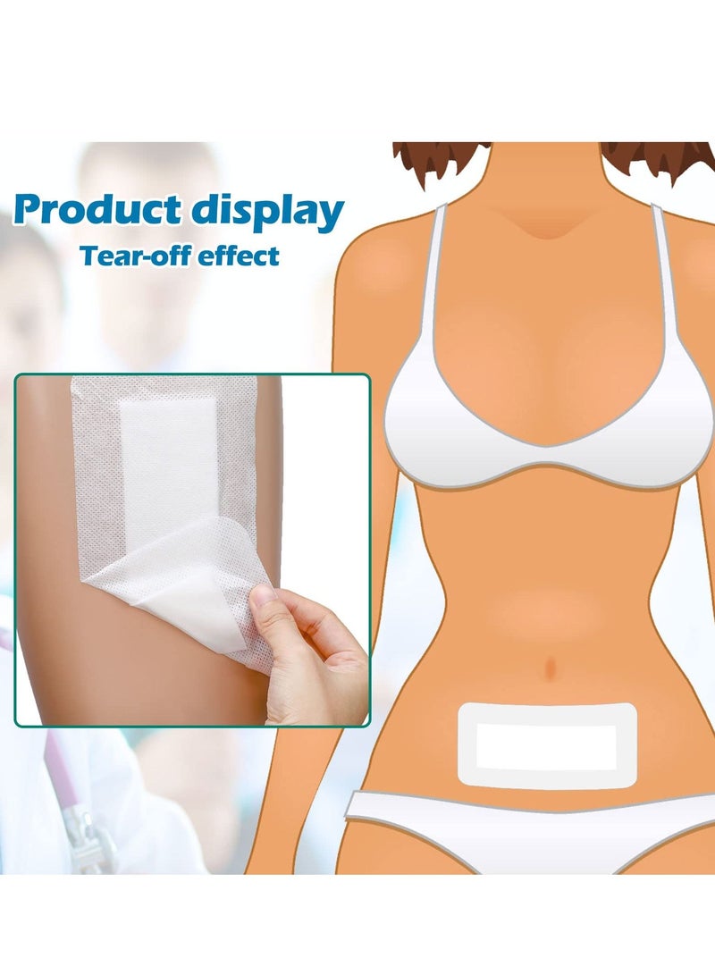 SYOSI 15 Pieces Gauze Island Dressing with Border Wound Bandage Sterile Adhesive Gauze Pad Patch Waterproof Breathable Border Individual Pouch Tape (10 X 20 cm) - Image 4