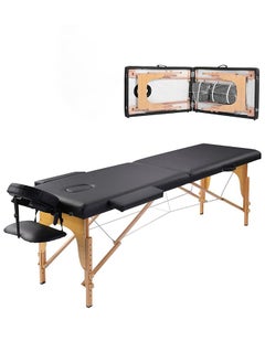 Arabest Upgrade Professional Massage Table Portable 500 LBS Load Capacity Lightweight Adjustable Height Lash Spa Salon Tattoo Esthetician Bed with Carrying Case 73 Inches Long Black  - Image 1