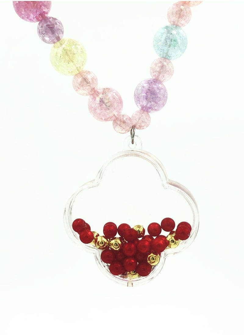 MissTiara 4 Pieces Trendy Acrylic Quicksand Bottle Necklaces For Girls Kids Party Jewelry Set  - Image 4