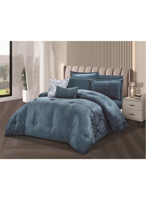 Nephrin bedding set, luxurious microfiber jacquard quilt, with high quality, suitable for all seasons, consisting of 8 pieces