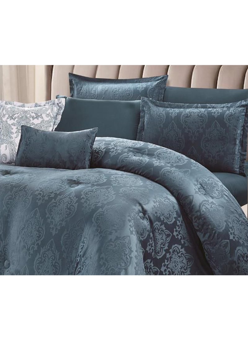 Nephrin bedding set, luxurious microfiber jacquard quilt, with high quality, suitable for all seasons, consisting of 8 pieces