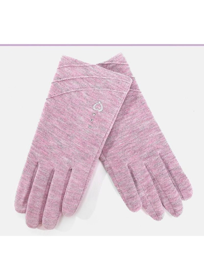 Golovejoy - Women's Warm Plush Windproof And Cold Proof Lovely Gloves - Image 1