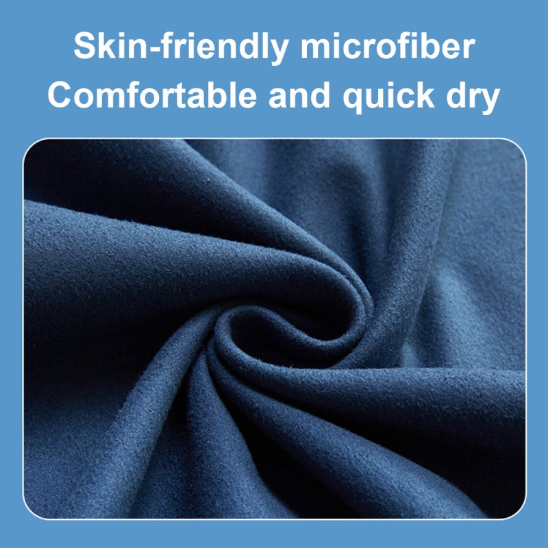Hooded Bath Towel: Royal Blue, Size L, Super Soft Skin-Friendly Fabric - Snap Button Wrap Design, Quick Dry Bath Poncho for Kids Home Bath Beach Pool - Image 2