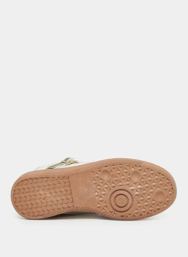Styli Styli Color Block Buckle Detail Lace Up Sneakers