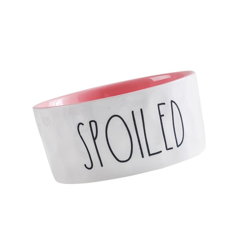 Small Pink Ceramic Pet Bowl Neck Protection Feeder Dish For Cats And Dogs - Image 2