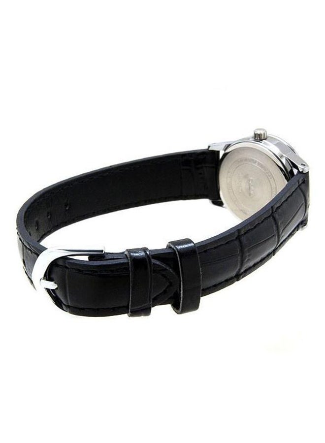 CASIO Women Leather Strap Analog Wrist Watch LTP-V002L-1A - 31 mm - Black - Image 3