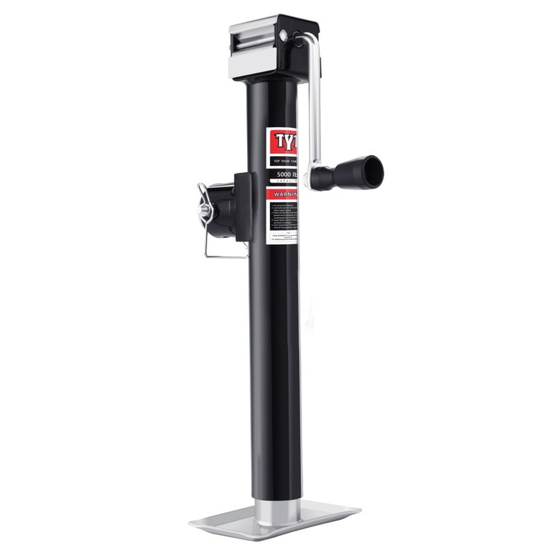 TYT 5000lbs Weld On Pipe Mount Swivel Trailer Jack 15 Vertical Travel Trailer Tongue Jack for Boat Trailers Popup Camper Small Travel Trailers