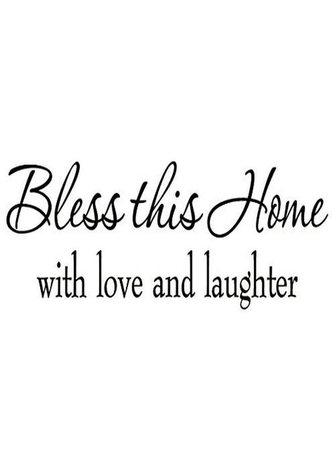 VWAQ Bless This Home with Love and Laughter Decal Wall Quote Religious Sayings Vinyl Wall Art Decor Home Blessing - Image 2