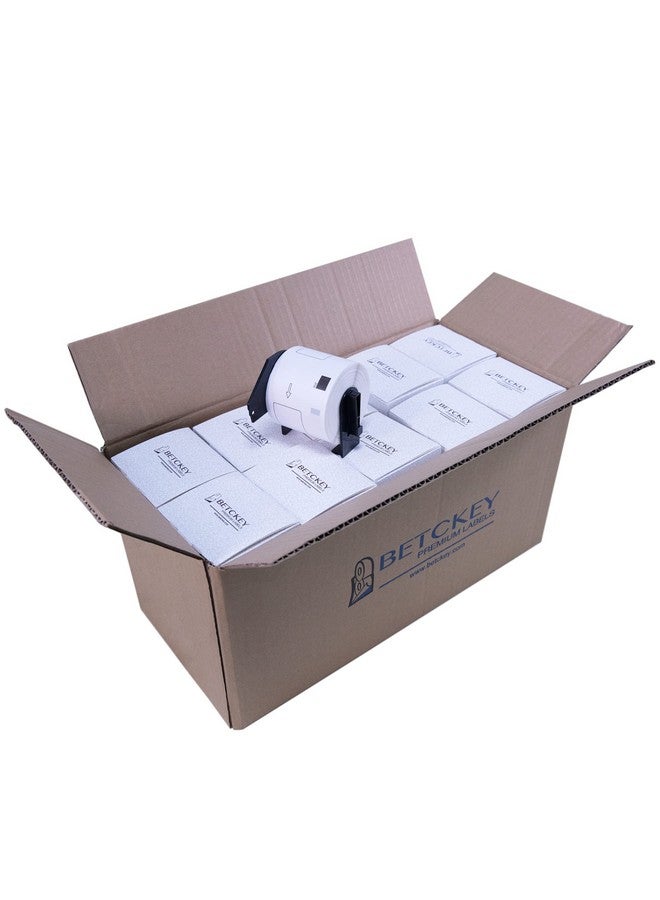 BETCKEY - Compatible Shipping Labels Replacement For Brother Dk-1202 (2-3/7" X 4"), Use With Brother Ql Label Printers [20 Rolls/6000 Labels] - Image 2